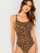 Strappy Back Slim Fitted Bodysuit