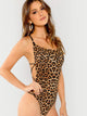 Strappy Back Slim Fitted Bodysuit