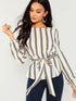 Striped Belted Top