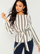 Striped Belted Top