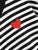 Heart Embroidery Striped Tee