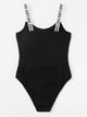 Button Front Ribbed Knit Skinny Bodysuit
