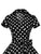 Polka Dot Belt Wrap Flare Dress