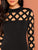 Mock Neck Geo Cut Out Bodysuit