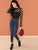 Mock Neck Geo Cut Out Bodysuit