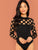 Mock Neck Geo Cut Out Bodysuit