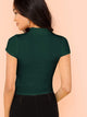 Mock Neck Rib Knit Top