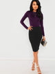 Lace Contrast Backless Skinny Bodysuit