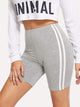 Contrast Striped Side Cycling Shorts