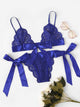 Scalloped Trim Tie Side Lingerie Set