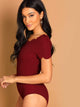Scallop Trim Form Fitting Bodysuit