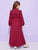 Girls Frill Trim Appliques Belted Maxi Dress