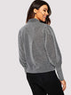 Tie Neck Glitter Blouse