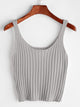 Ribbed Knit Crop Tank Top