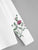 Choker Neck Flower Sleeve Ribbed Tee