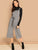 Button Front Tie Waist Wide Leg Jumpsuit
