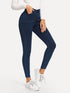 Solid Skinny Cropped Jeans