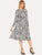 Shirred Waist Leopard Dress
