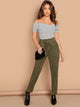 Cross Wrap Off The Shoulder Bodysuit
