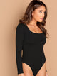 Square Neck Form Fitting Bodysuit