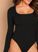 Square Neck Form Fitting Bodysuit