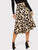 Ruffle Hem Leopard Print Skirt