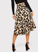 Ruffle Hem Leopard Print Skirt