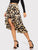 Ruffle Hem Leopard Print Skirt