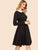 50s Contrast Collar Fit & Flare Dress