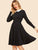 50s Contrast Collar Fit & Flare Dress