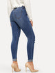 Rolled Knee Rips Jeggings