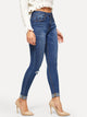 Rolled Knee Rips Jeggings