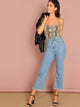 Snake Skin Print Cami Bodysuit