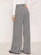 Zip Up Plaid Wide Leg Pants