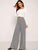 Zip Up Plaid Wide Leg Pants