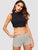Elastic Waist Solid Shorts