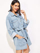 Pocket Patched Buttoned Denim Dress