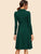 Keyhole Front Collared Flare Dress