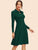 Keyhole Front Collared Flare Dress