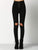 Knee Rips Button Fly Skinny Jeans