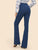 Solid Flare Hem Skinny Jeans