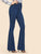 Solid Flare Hem Skinny Jeans