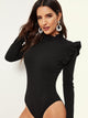 Frill Detail Slim Fitted Bodysuit