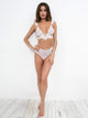 Cut-out Floral Lace Lingerie Set