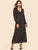Frilled Cuff Star & Dot Print Bodice Dress