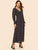 Frilled Cuff Star & Dot Print Bodice Dress