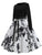 50s Ribbon Tie Floral Print Flared Dress