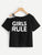 Letter Print Taped Tee