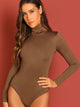 High Neck Slim Fitted Bodysuit