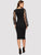 3D Applique Mesh Sleeve Scallop Edge Dress